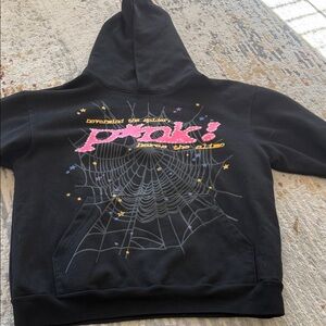 Spyder Black Hoodie with Pink and Yellow Accents AUTHENTIC!